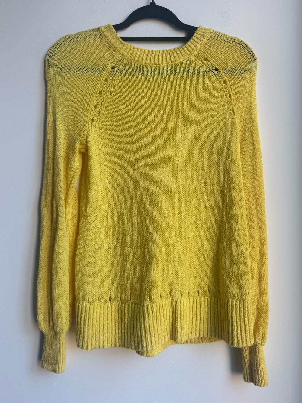 LOFT Bright Yellow Crewneck Sweater